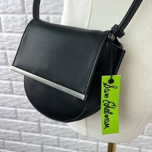 SAM EDELMAN JASMINE CONVERTIBLE BELT BAG BLACK VEGAN LEATHER NWT